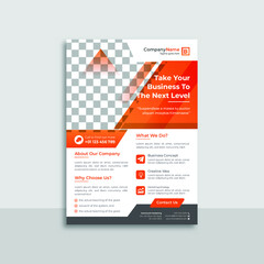 Modern digital marketing agency flyer template