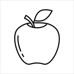 Apple Icon isolated on white background. Apple Icon page symbol for your web site design. Apple Icon Vector illustration. EPS 10