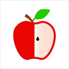 Apple Icon isolated on white background. Apple Icon page symbol for your web site design. Apple Icon Vector illustration. EPS 10