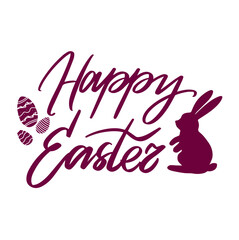 Happy Easter, lettering.  For cards, posters, stickers and professional design
