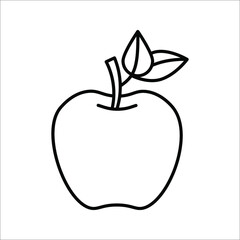 Apple Icon isolated on white background. Apple Icon page symbol for your web site design. Apple Icon Vector illustration. EPS 10