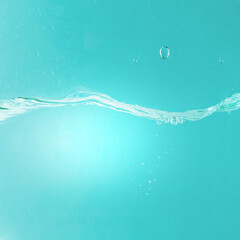 Fresh water surface with splash and air bubbles .