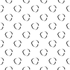 Seamless stylized circles, curves pattern. Rounds ornament. Ethnical image. Tribal backdrop. Folkloric background. Polka dot motif. Geometric vector. Ethnic print, folk design, abstract wallpaper