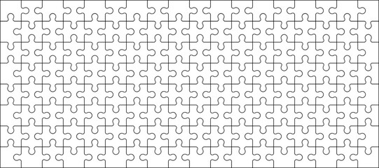 Jigsaw puzzle background with pieces. Vector illustration.