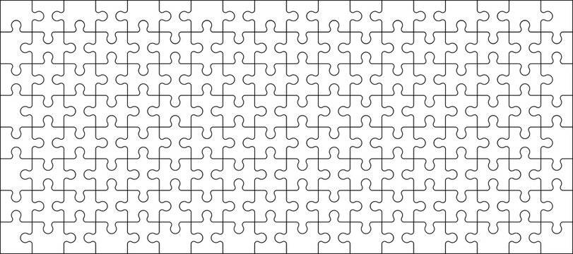 Jigsaw puzzle background with pieces. Vector illustration.
