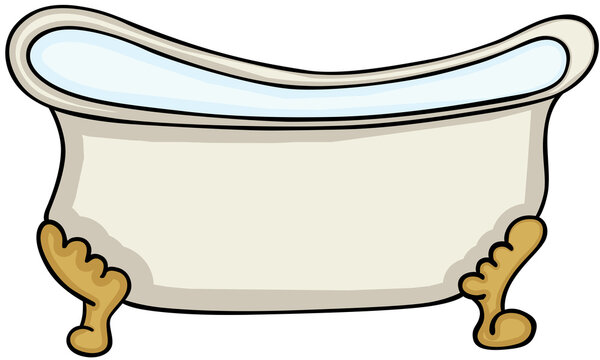 recommend clip art: Vintage bathtub isolated on white