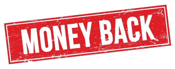 Fototapeta premium MONEY BACK text on red grungy rectangle stamp.