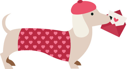 Valentine Dogs Dachshund Doxie