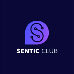 Simple Sentic Club logo with initials SC