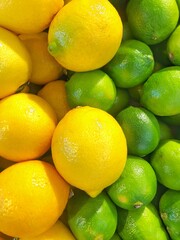 Full frame lemons and limes with copy space