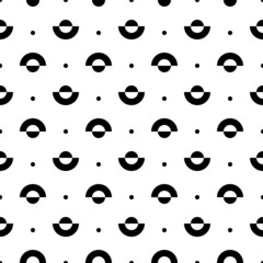 Dots, figures seamless pattern. Geometrical print. Spots, simple shapes background. Ethnic wallpaper. Folk ornament. Tribal backdrop. Vector artwork. Digital paper, textile print, abstract image