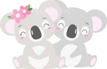 Naklejka premium Valentine Koala Bear