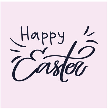 Happy Easter, lettering.  For cards, posters, stickers and professional design