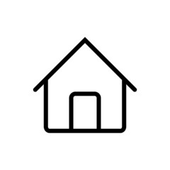 home outline icon on a white background.