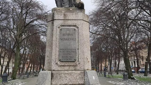 monument to Heinrich Senkiewicz in  Slupsk, Poland