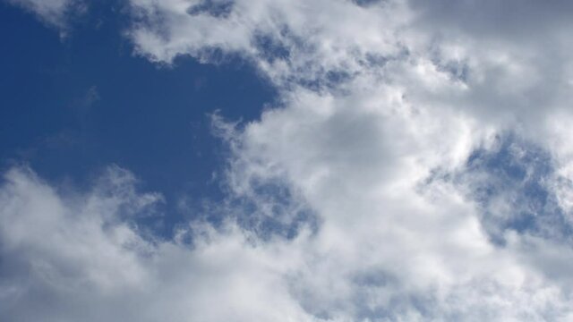 Blue sky and cloud flow