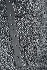 Water drops on the plastic surface