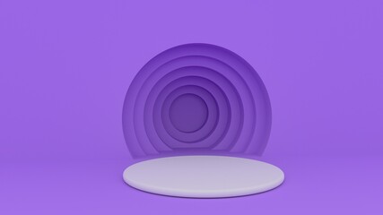 3D Render of Abstract Composition with Podium. Product Presentation.