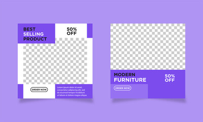 Furniture sale social media banner template