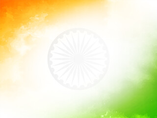 Tricolor Indian flag theme Republic day watercolor texture background