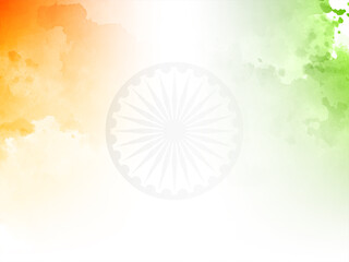 Indian flag theme Republic day celebration watercolor texture background