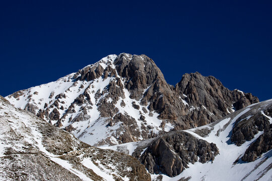 snow covered mountains