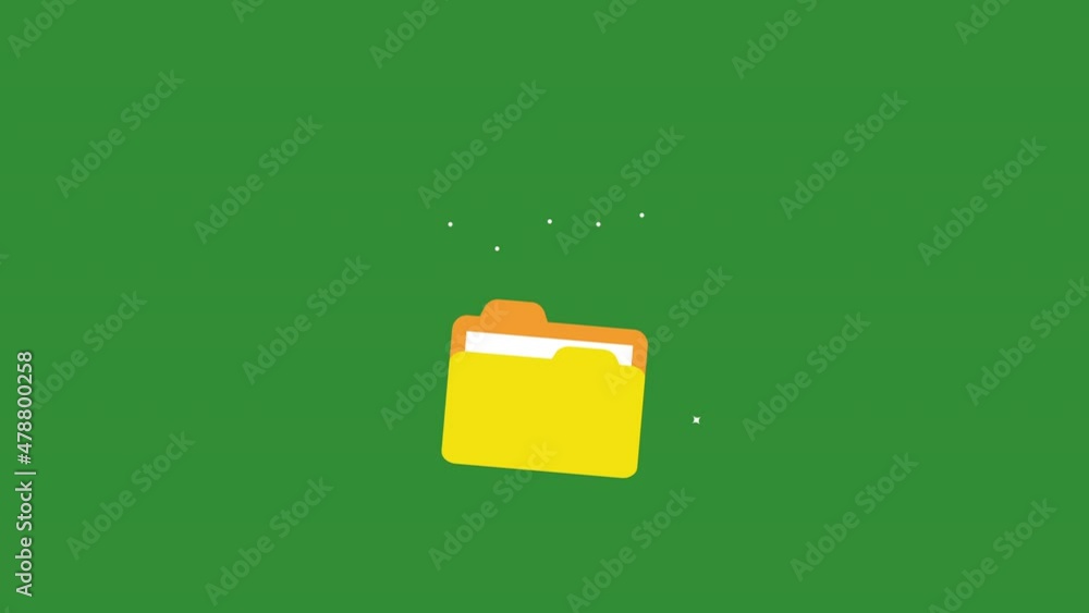 Poster folder transition icon animation.4k video motion animation.flies up and falls down.