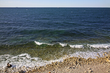 Black sea in Chersonesus. Ukraine