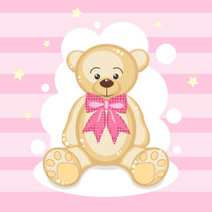 Cute pink hearts seamless pattern. Background for gift boxes, wrapping paper, wallpapers, textiles, papers, fabrics, web pages