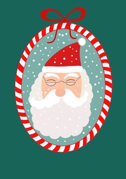 A postcard with the image of Santa Claus
