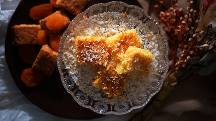 Coconut cake for coffe