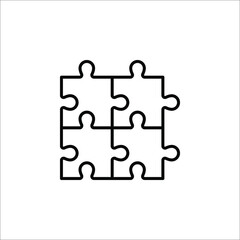 Puzzle icon vector graphic illustration. Puzzle icon for website design, logo, app, and ui. Vector file. EPS 10.