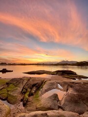 sunset on the beach