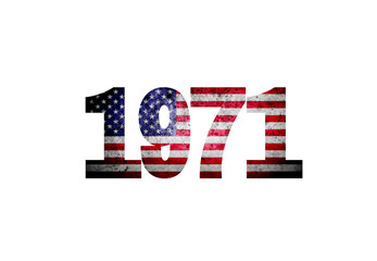 vintage 1971 unites state of america flag