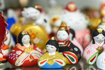 Traditional Japanese dolls is symbolic of Japanese Girl's Festival in 3 March of every year.