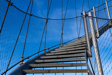 “Stairway to heaven“ spiral stairs to top of viewing platform of an oberservation tower on the...