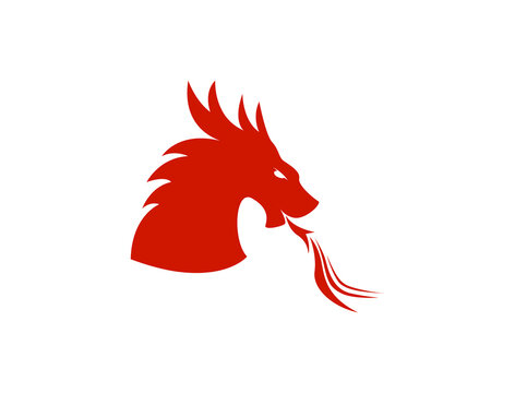 dragon logo vector illustration 