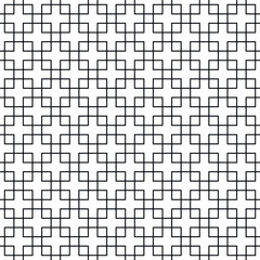 Seamless geometric ornament . Black color .Thin lines.
