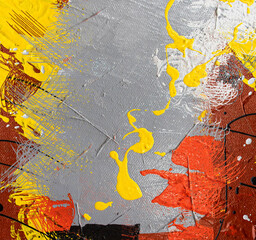 Hand drawn oil painting Brushstrokes of paint Modern Abstract Art Painting