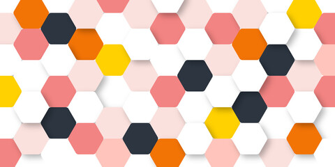 Fototapeta na wymiar abstract colorful hexagons background