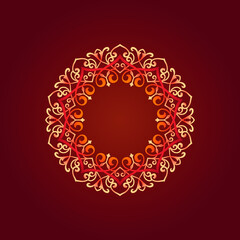 Mandala art colorful and elegant