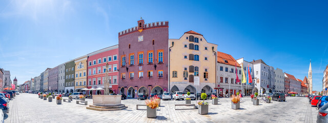 Rathaus, Altstadt, Neuoetting, Bayern, Deutschland 