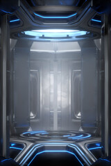 3D rendering of the future technology booth © 天乐 张