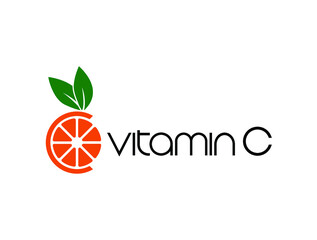 orange fruit logo vitamin c