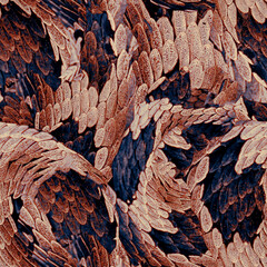 Fototapeta na wymiar Abstract Textile print inspired by snake skin 