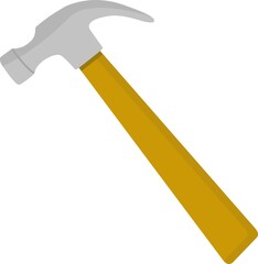 Vector illustration of a cartoon hammer