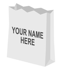 Sac Papier blanc Personnalisable 1