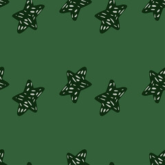 Stars seamless pattern. Hand drawn background celebration.