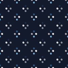 Pom poms of seamless pattern. Hand drawn cute background.