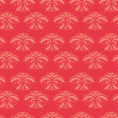 seamless pattern with pink flowers